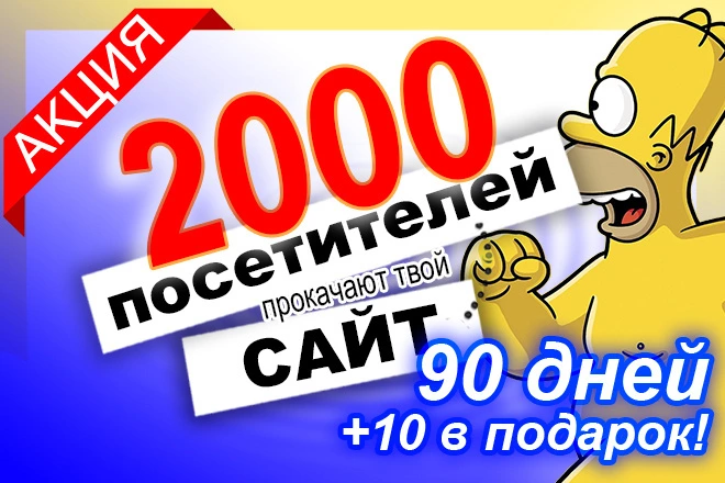2000 посетителей в течение 90 дней от трастовой рекламной сети - BigBossTraffic